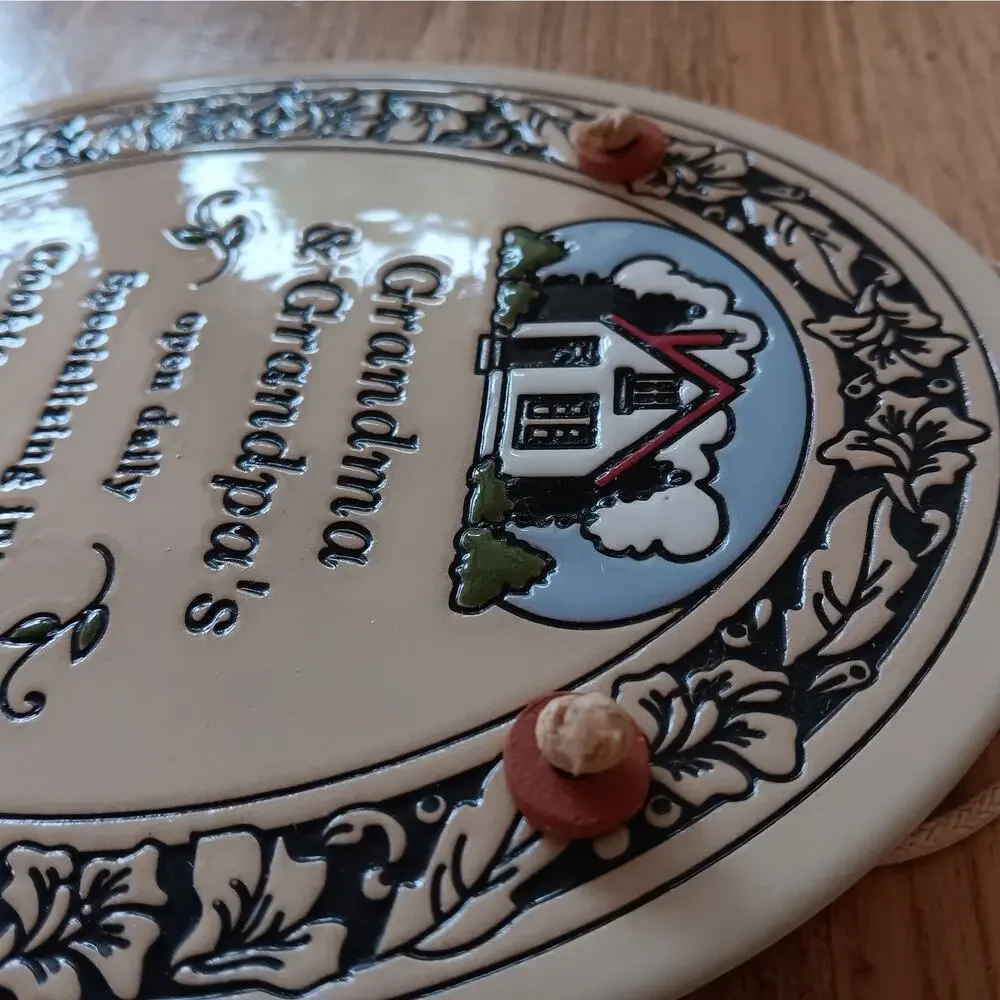 Trinity Pottery Grandma Grandpa Plaque